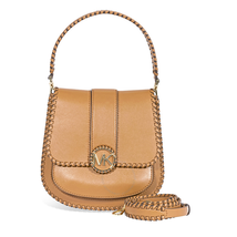 Michael Kors Lillie Medium Leather Messenger Bag- Acorn 30F8G0LM6O-203