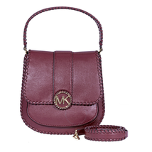 Michael Kors Lillie Medium Leather Messenger Bag- Oxblood 30F8G0LM6O-610