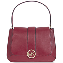 Michael Kors Lillie Medium Leather Shoulder Bag- Oxblood 30F8G0LF2T-550