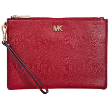 Michael Kors Medium Leather Pouch- Maroon 32S8GF9P2L-550