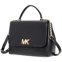 Michael Kors Mott Medium Leather Crossbody- Black 30S8GOXS2L-001