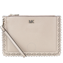 Michael Kors Pebbled Leather Medium Pouch- Truffle 32T8TF9P0T-208