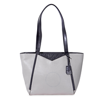 Michael Kors Whitney Pebbled Leather Tote- Grey/Black 30F8SN1T1B-913