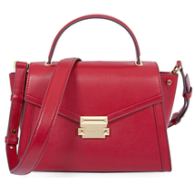 Michael Kors Whitney Medium Leather Satchel-  Maroon 30T8GXIS2L-550