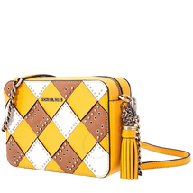 Michael Kors Zip Top Camera Cross-Body Bag- Yellow/Multi 32H8BF5M2O-761