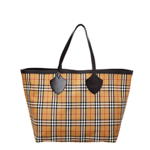 Burberry Giant Reversible Vintage Check Canvas and Leather Tote 4069608