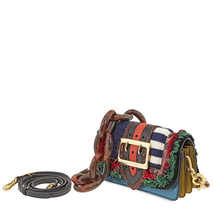 Burberry Ladies Shoulder Bag Buckle Soft Grain Dusty Blue S Buckl Shld Wsnk Ptwk Ex 4066762