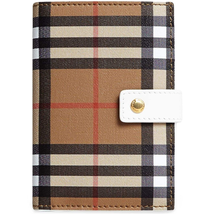 Burberry Ladies Vintage Check and Leather Folding Wallet 4073436