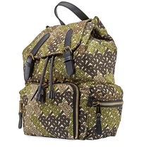 Burberry Medium Rucksack in Monogram Print Nylon- Khaki Green 8011805