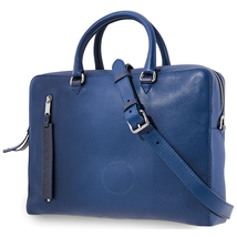 Burberry Men's Grainy Leather Briefcase- Bright Ultramarine 4075534