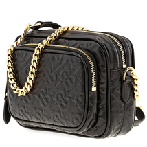 Burberry Monogram Leather Camera Bag in Black 8015241