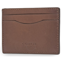 Coach Men's Card Case Leather Dark Brown Co Scf Card Cs 75173 CWH