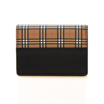Burberry Men's Burberry Accessories MSLG Card Case Vintage Check Camel/Black Flint Mim 4078069