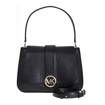 Michael Kors Lillie Medium Leather Shoulder Bag- Black 30F8G0LF2T-001
