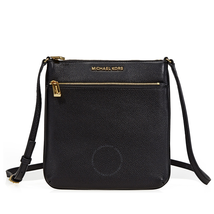 Michael Kors Riley Small Flat Leather Crossbody - Black 32S5GRLC1L-001