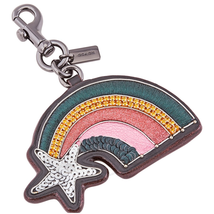 Coach Ladies Bag Charm Multicolor Emblished Rainbow Keychain 27254 BKE1L