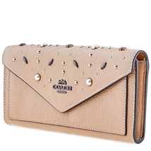 Coach Ladies Continental Leather Wallet- Beige Prairie Rivet 29716 DKEQO