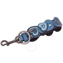 Coach Ladies Keyfobs Chambray Blue Hearts 30328 BKCMB
