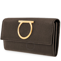 Ferragamo Gancini Continental Wallet Black 22D706 716222 22D706 716222