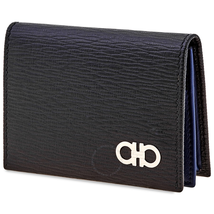 Ferragamo Revival Gancini Card Case Black 66A062 685949 66A062 685949