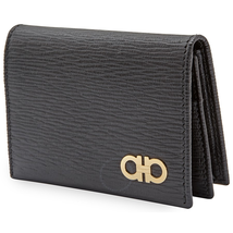 Ferragamo Revival Gancini Credit Card Case Black 66A062 685942 66A062 685942