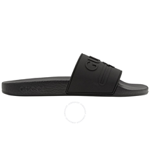 Gucci Ladies Logo Black Rubber Slide Sandal 525140 JCZ00 1031
