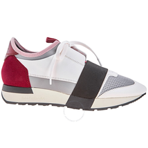 Balenciaga Ladies Sneaker Race Gray, Rose Shoe Race Mix Meterial 500584 W0YXT 1467