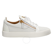 Giuseppe Zanotti Men's White Double Zip Low Sneaker RU7000WH