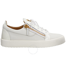 Giuseppe Zanotti Men's White Low-Top Sneakers- Size 40 RU7000-40