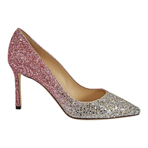 Jimmy Choo Ladies Romy 85 Iced Glitter 181 ROMY 85 VOG PLATINUM/