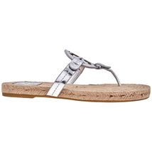 Tory Burch Ladies Sandal Espadrille Silver Miller Espadrille Sandal 47743-040