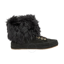 UGG Antoine Fur Cuff Sneakers in Black 1019110-BK