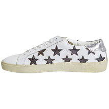 Saint Laurent Men's Low Top Lace-up Sneakers in White and Multi 421572 0MP20 9084
