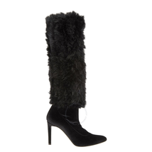 Giuseppe Zanotti Ladies Black 90 Knee Fur Leg Boots I870013/003