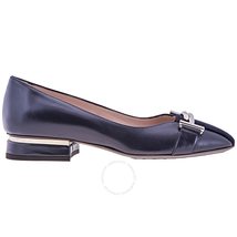 Tod's Ladies Flats Navy Ballerina 3cm Db T Slvr Bukl- Size 35 UK / 5 US XXW09B0Z66AJPEU824