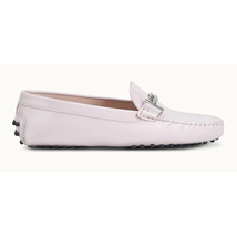 Tod's Ladies Pink Patent Leather Gommino Moccasin Double-T XXW00G0Q499OW0M025