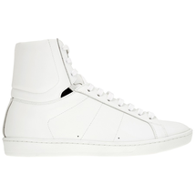 Saint Laurent Men's High Top Lace-up Sneakers in White 417850 0MP00 9030