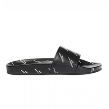 Balenciaga Ladies Black, White Slipper Alllogo 500576 WAL00