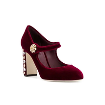 Dolce and Gabbana Dolce & Gabbana Ladies High Heel Pump in Burgundy Gem CD0684 AV707 8L202
