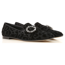Dolce and Gabbana Ladies Footwear Shoes Loafer in Black CP0090 AV230 8B956