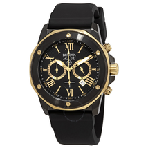 Bulova Marine Star Chronograph Black Dial Men's Watch 98B278