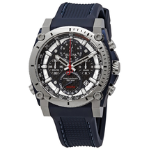 Bulova Precisionist Black Carbon Dial Men's Chronograph Watch 98B315