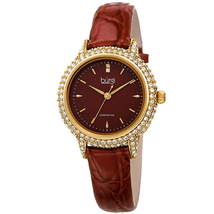 Burgi Quartz Diamond Brown Dial Ladies Watch BUR249BR