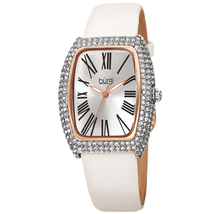 Burgi Quartz Silver Dial Ladies Watch BUR237WT