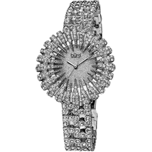 Burgi Sparkling Dial Silver-tone Ladies Watch BUR054SS