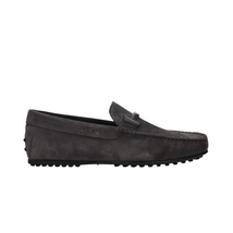 Tod's Men's Shoes Metallic Soft Dark Grey Doppia T City Gommino XXM0LR0Q700RE0B408 Grey