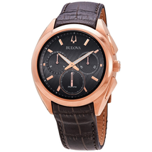 Bulova CURV Collection Chronograph Quartz Brown Dial Men's Watch 97A124
