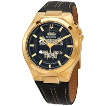 Bulova Maquina Automatic Men's Leather Watch 97A148