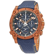 Bulova Precisionist Chronograph Quartz Blue Dial Men's Watch 97B186