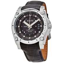 Bulova Precisionist Quartz Diamond Black Dial Men's Watch 96D147